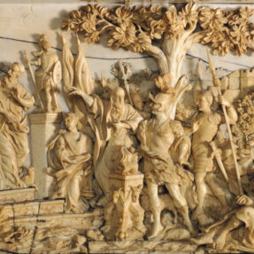 Coppia placche avorio_La continenza di Scipione