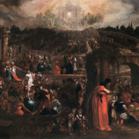 Tabula Cebetis scuola fiamminga 130×70 cm circa